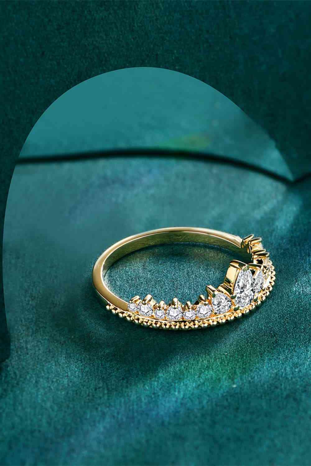 Crown Shape Moissanite Ring