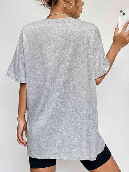 Round Neck Short Sleeve Graphic T-Shirt