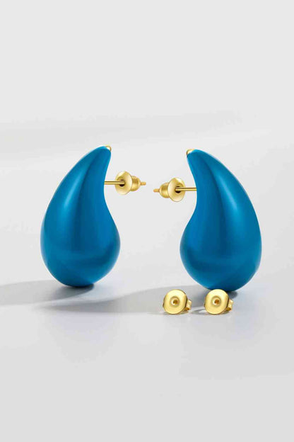 Big Size Water Drop Brass Earrings